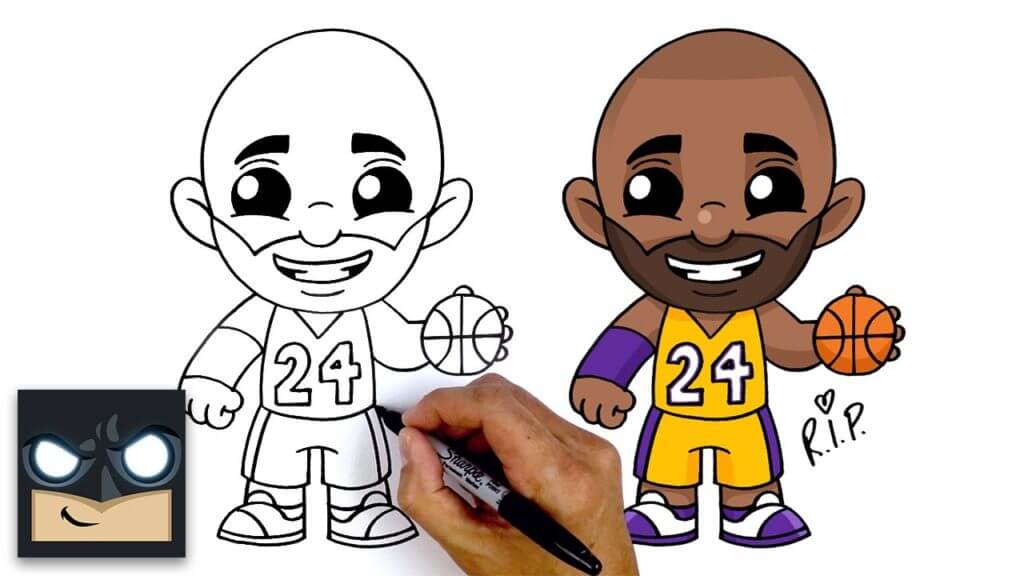 How To Draw Kobe Bryant step by step NBA Learn