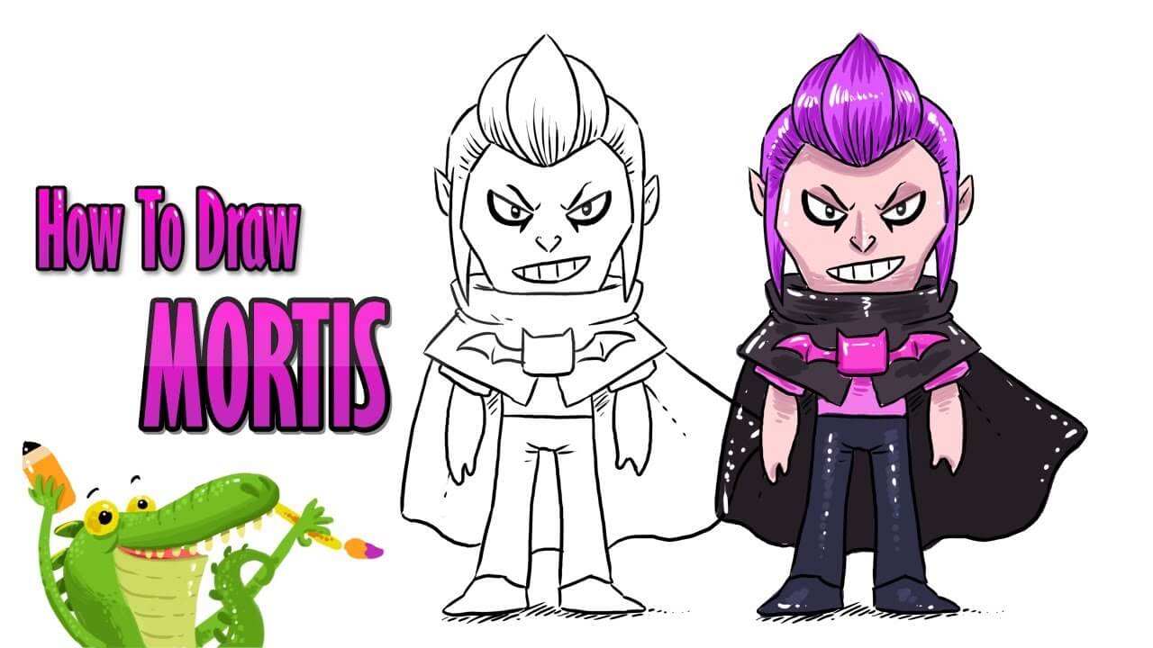 How To Draw and Coloring Mortis | Brawl Stars step by step ~ for kids