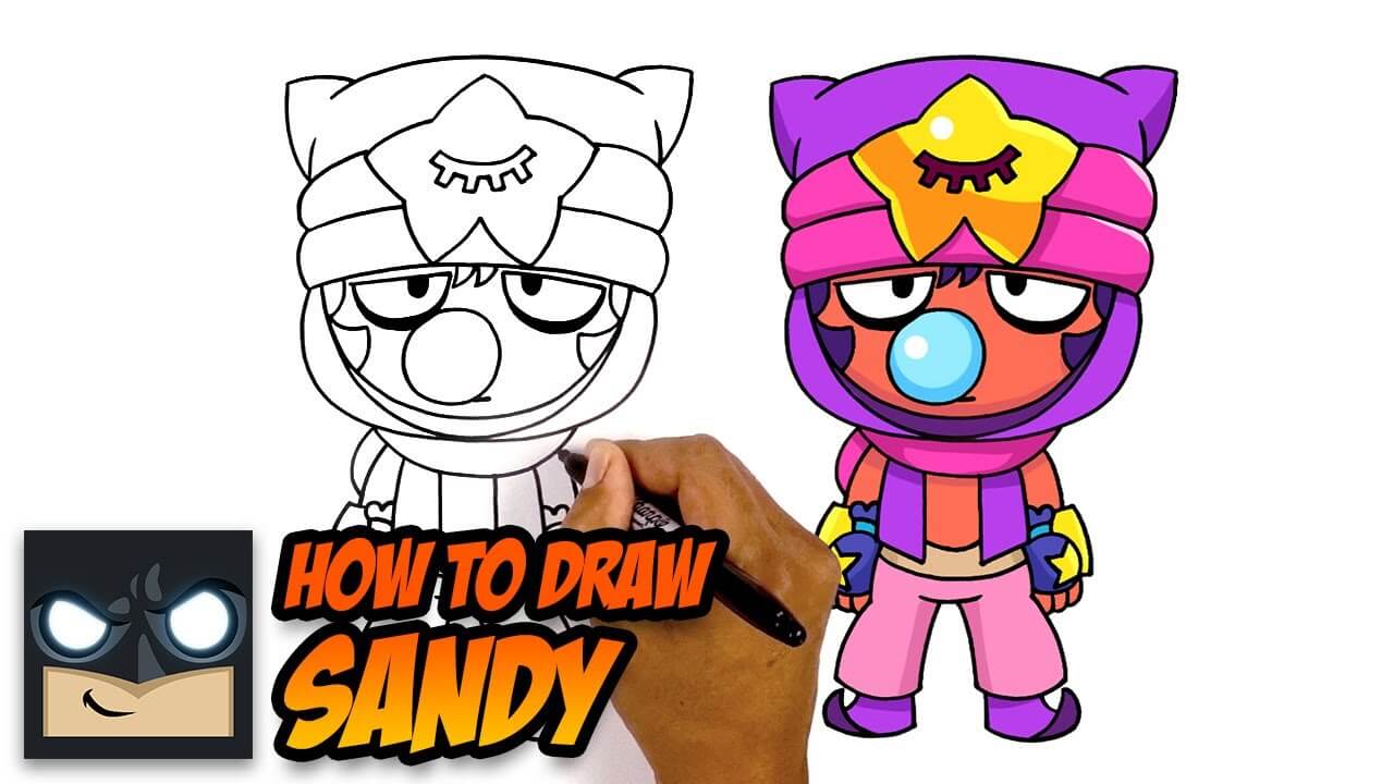 How To Draw Brawl Stars Sandy Myhobbyclass Com - coloring sandy brawl star