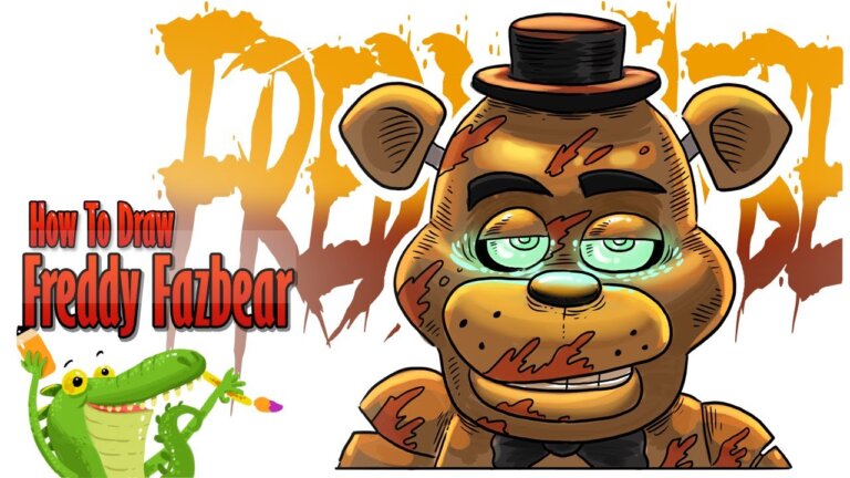 How To Draw Freddy Fazbear Nightmare Myhobbyclass Com Learn Drawing